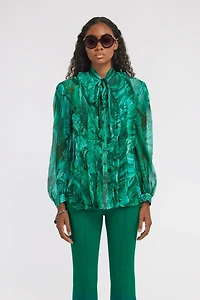 Malachite Print Blouse