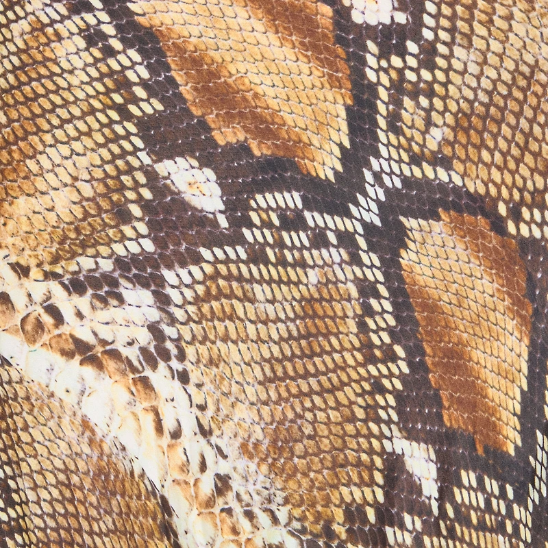 Python Print Silk Midi Dress