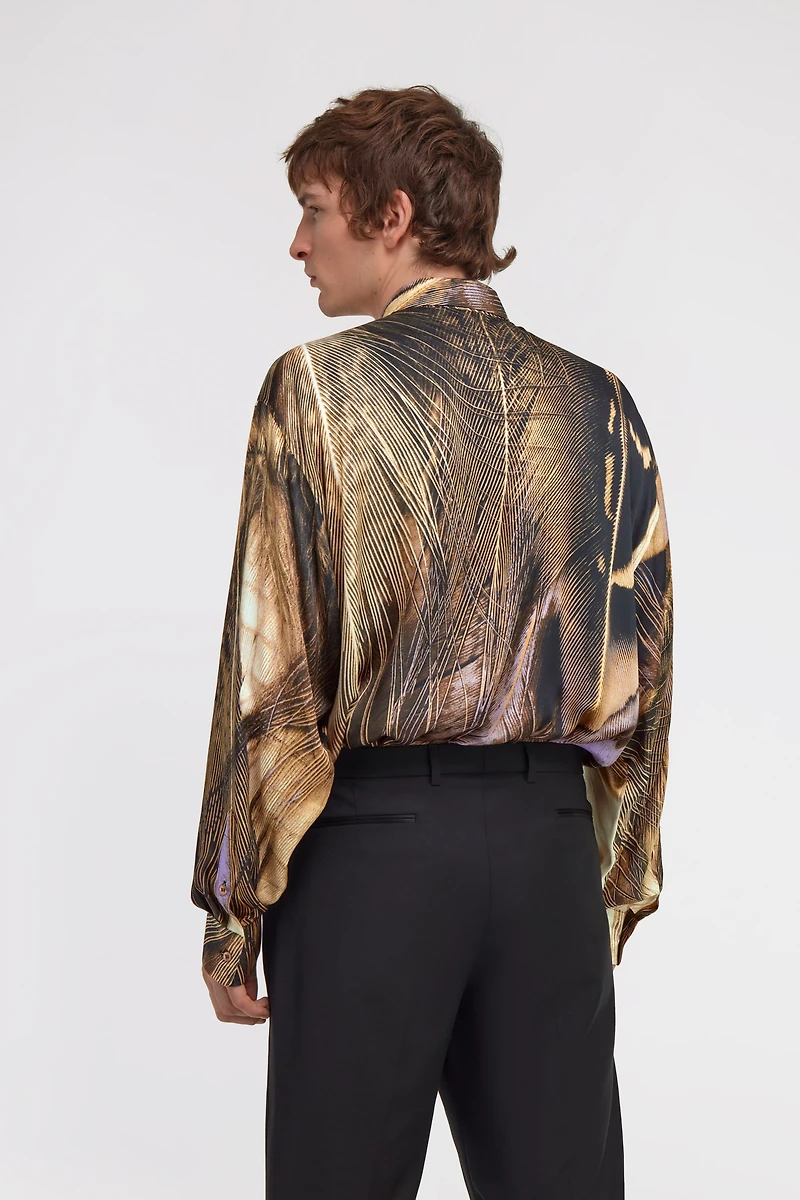 Oversized shirt with Savage print