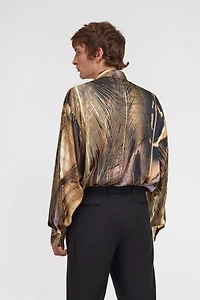 Oversized shirt with Savage print