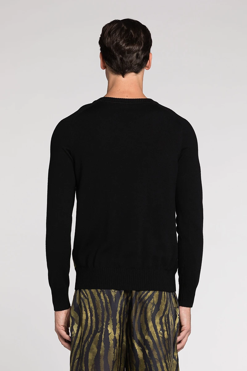 Freedom-Print Panelled Sweater