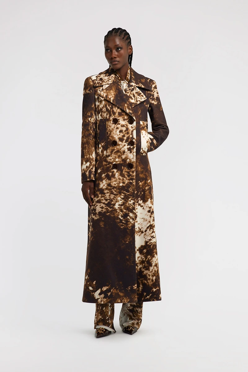 Appaloosa Print double-breasted Trench