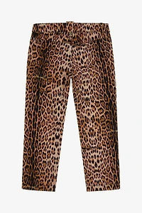 Wild Leopard-Print Kids Trousers