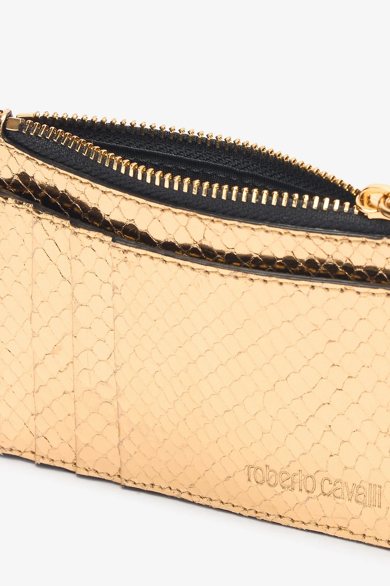 Metallic Snake-Scale Card Holder