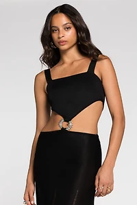 Ring-embellished dress