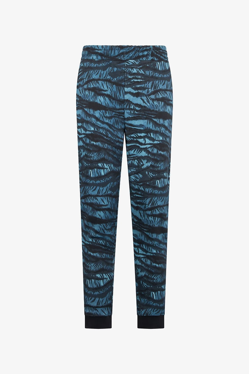 Joggers with Tiger Skin Print