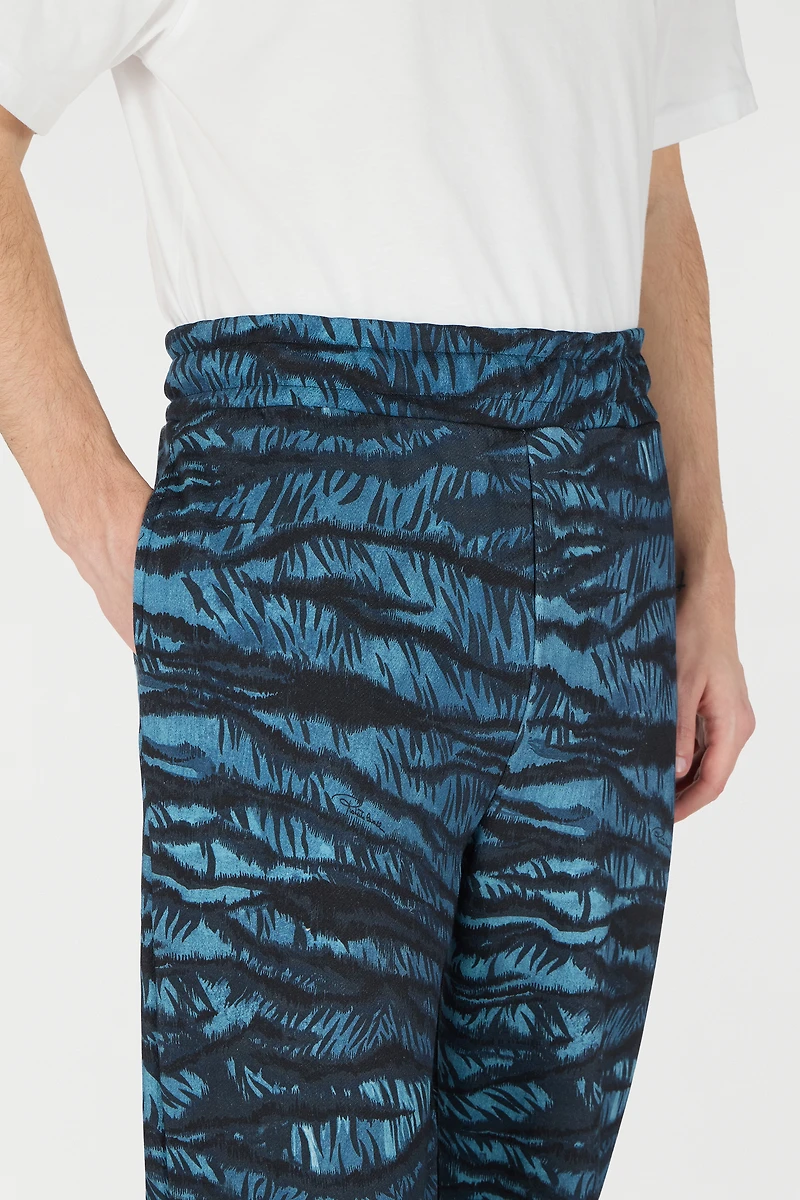 Joggers with Tiger Skin Print