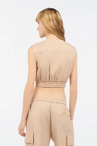 Crop Top With Utility Pockets