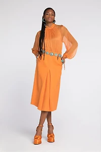 Semi-Sheer Silk Blouse