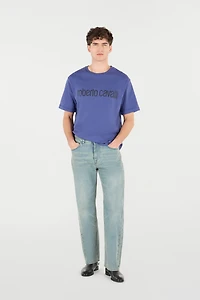 Sandblasted-Effect Jeans
