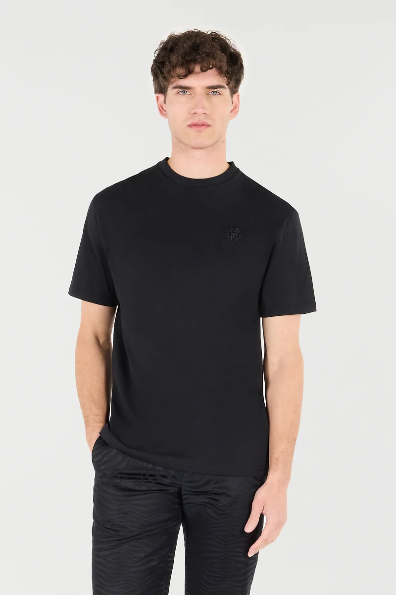 T-Shirt With RC Monogram And Logo Embroidery