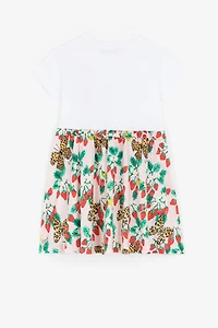 Logo-print short-sleeve dress