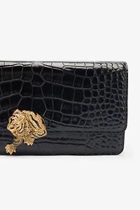 Long Crocodile-Print Roar Clutch