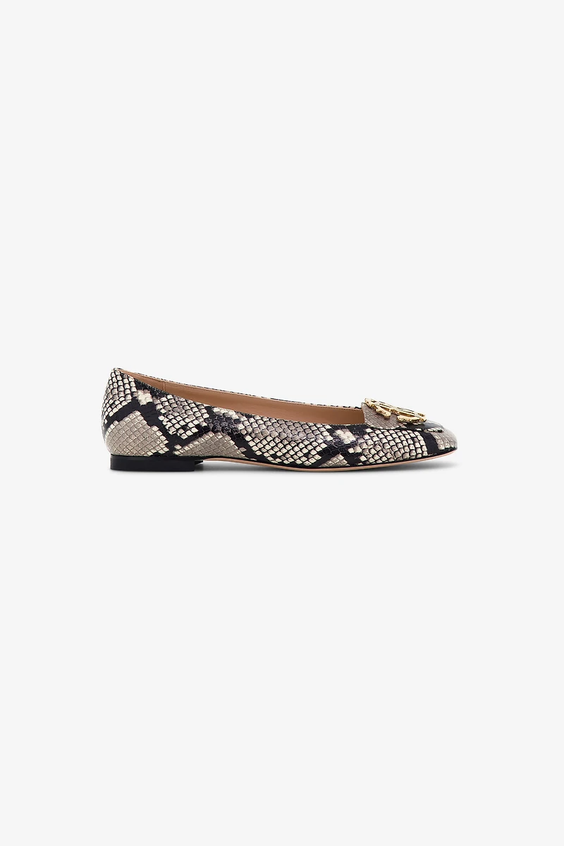 Snake Print Flats