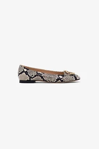 Snake Print Flats