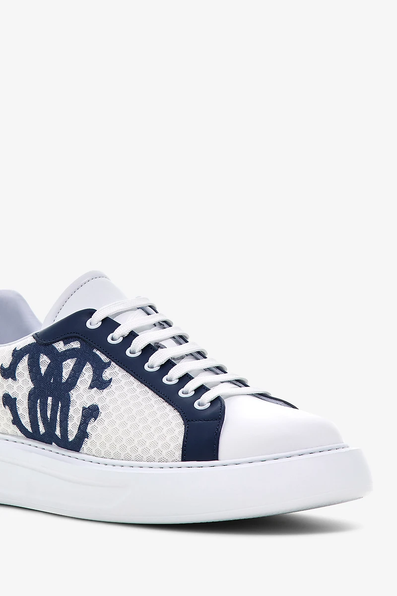 Leather Sneakers with Logo