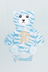 Teddy Bear-Print Cotton Hoodie
