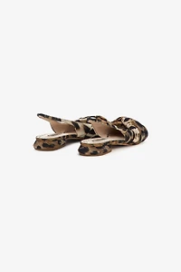 Le Pettegole slingback with Jaguar print