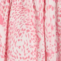 Dress With Broderie Anglaise And Printed Skirt
