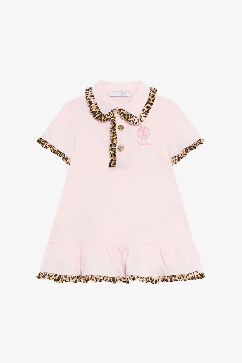 Baby Pink Dress with Jaguar Skin Inserts
