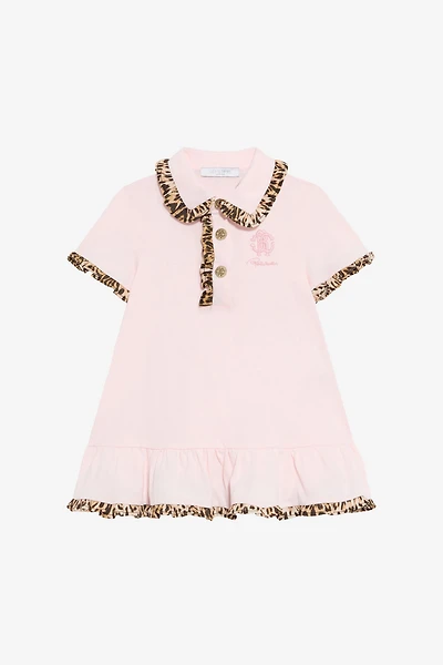 Baby Pink Dress with Jaguar Skin Inserts