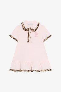 Baby Pink Dress with Jaguar Skin Inserts