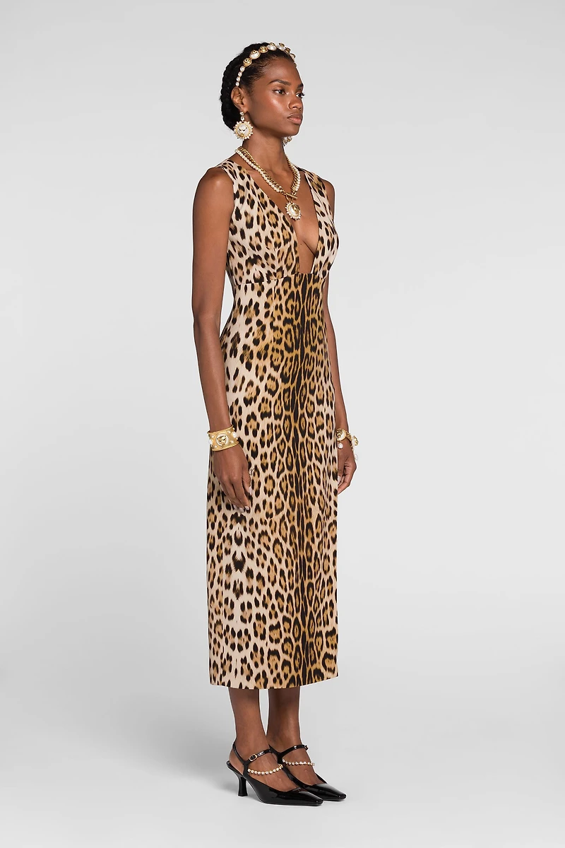Jaguar-Print Dress