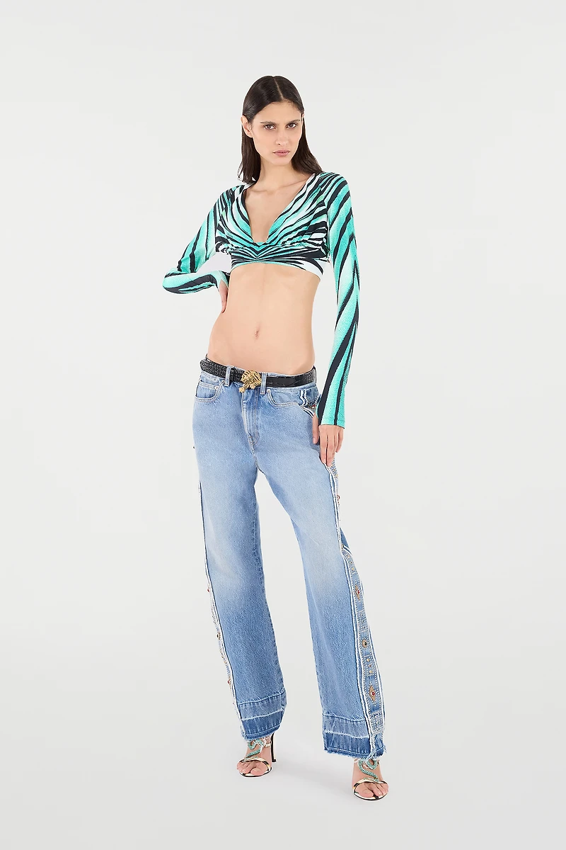 Ray Of Sea Print Top
