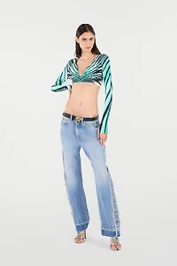 Ray Of Sea Print Top