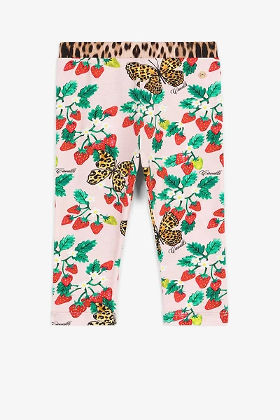 Butterfly And Strawberry-Print Leggings