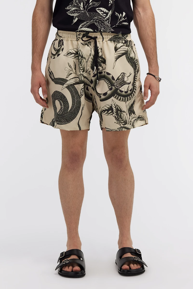 Swim shorts with Snake print