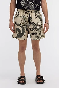 Swim shorts with Snake print