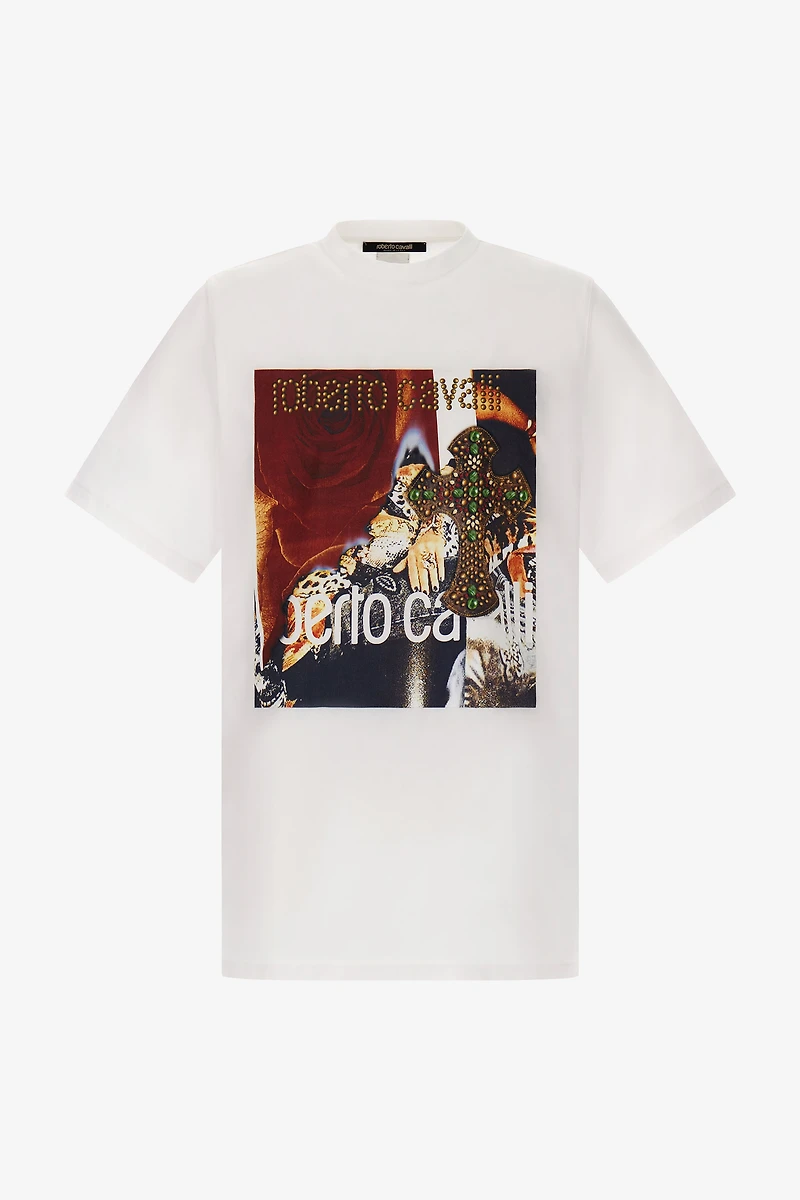 T-shirt with printed logo