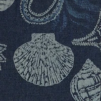 Cotton Dress With Marine Print And Flounce