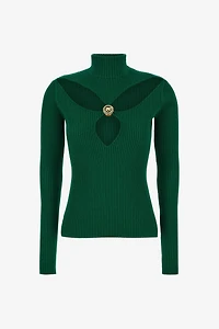 Just Cavalli Ribbed Lurex Pullover