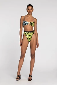 Leopard-print bikini bottoms