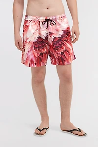 Plumange print swim trunks
