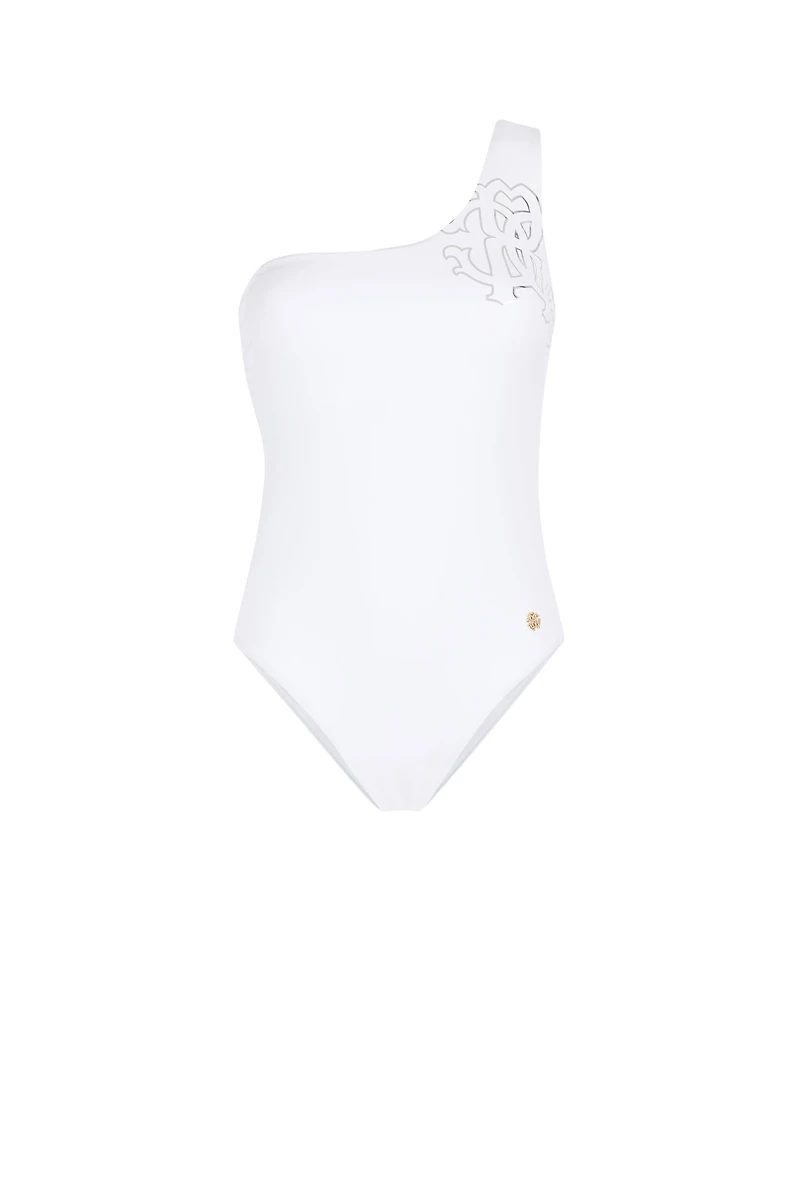 White Swimsuit with Monogram RC