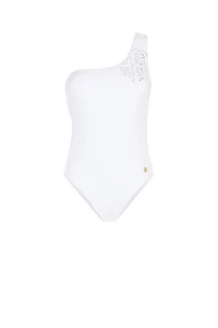 White Swimsuit with Monogram RC