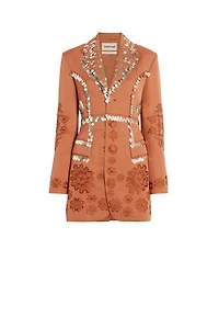Paillettes embroidered tailored jacket