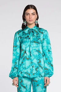 Marble-Print Shirt