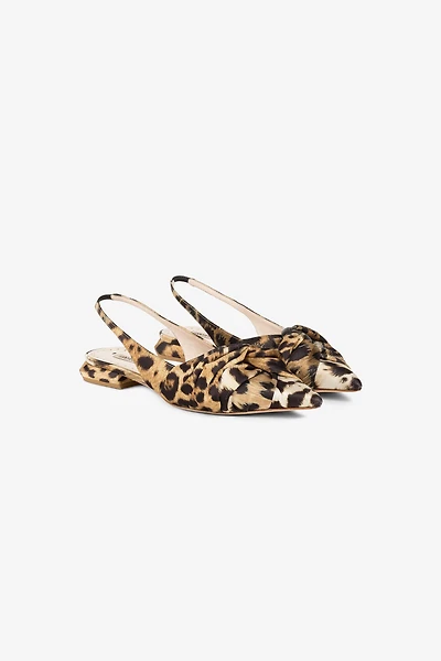 Le Pettegole slingback with Jaguar print