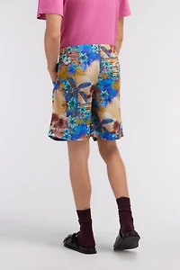 Swim shorts with Hawaii print