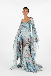 Mermaid Print Long Dress