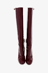 Patent Leather Knee-High Boots
