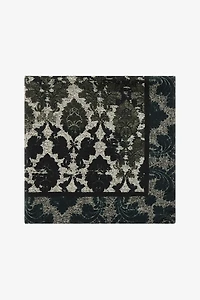 Silk Scarf with Brocade Print