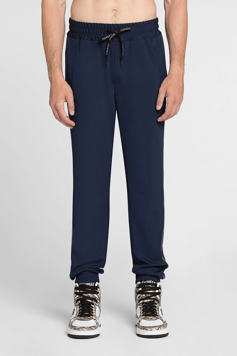 Snake-motif monogram trackpants