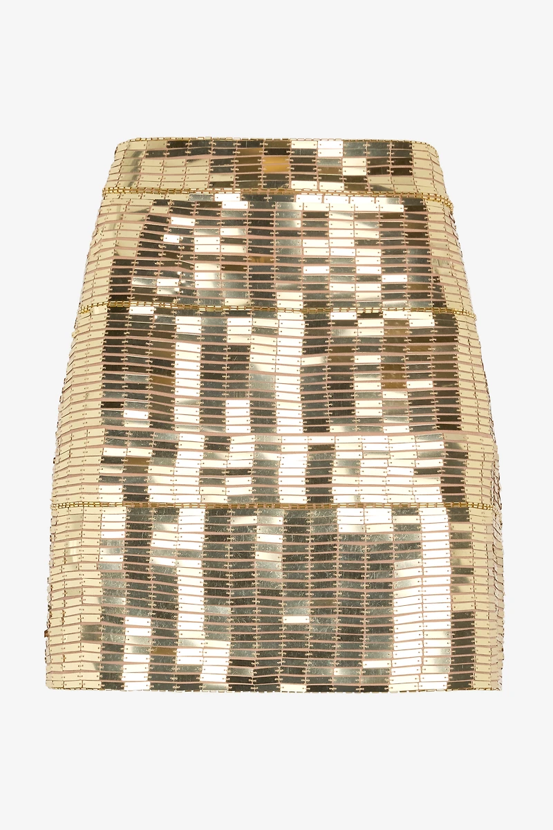 Miniskirt With Gold Appliqués