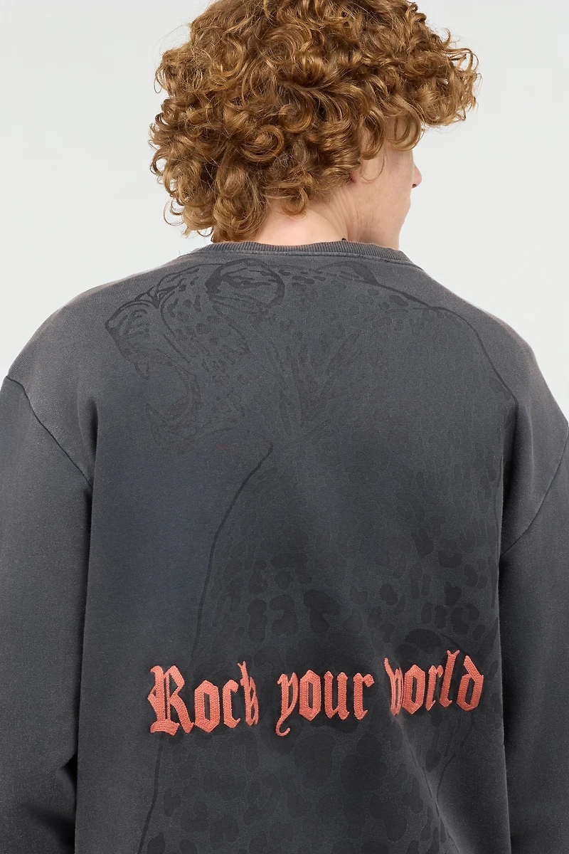 Sweatshirt With Jaguar And Lettering