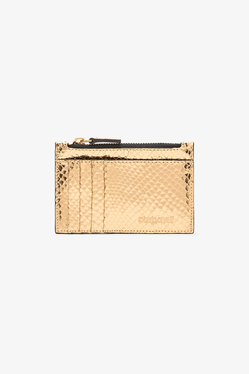 Metallic Snake-Scale Card Holder